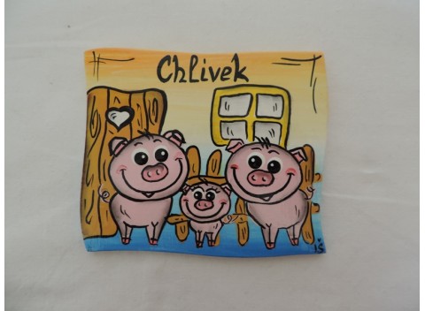 003-Cedulka na dveře-prasátko